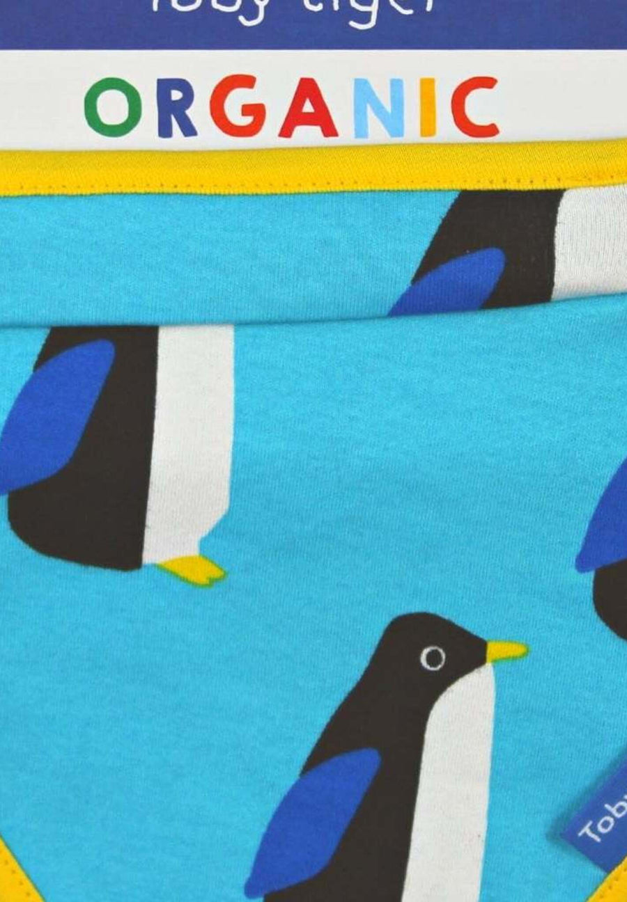 Bio Baumwoll-Dreieckstuch, Lätzchen mit Pinguin-Print