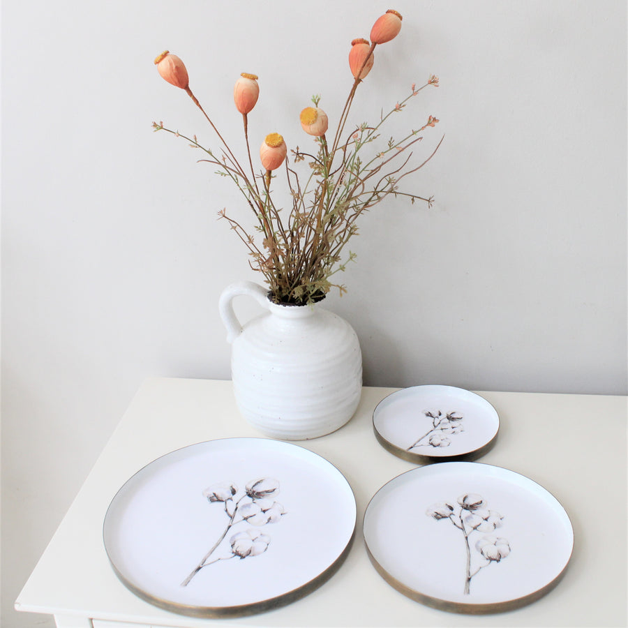 Decorative Enamel Candle Plate