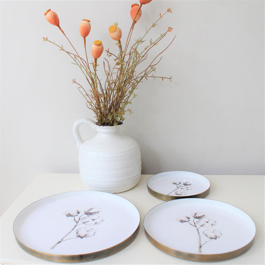 Decorative Enamel Candle Plate