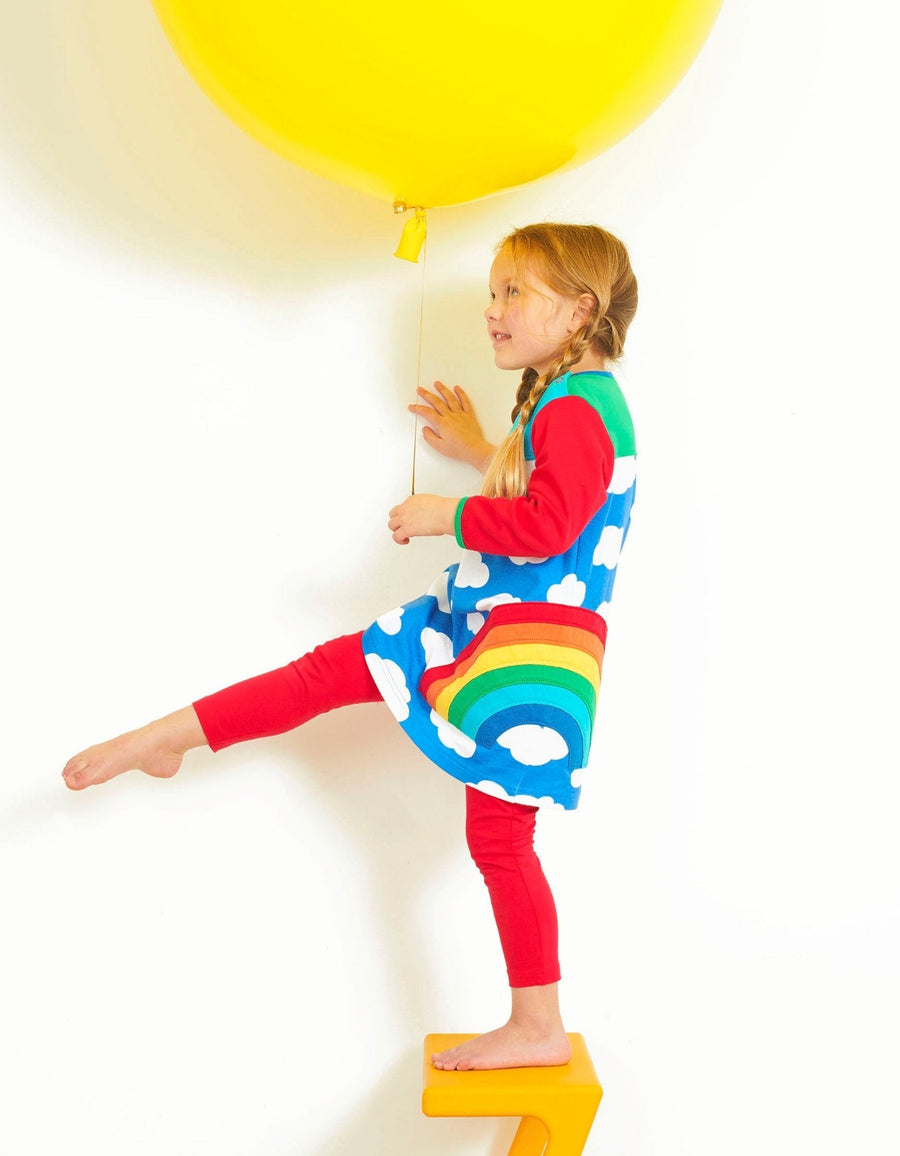 Bio Kleid mit Regenbogen-Applikation