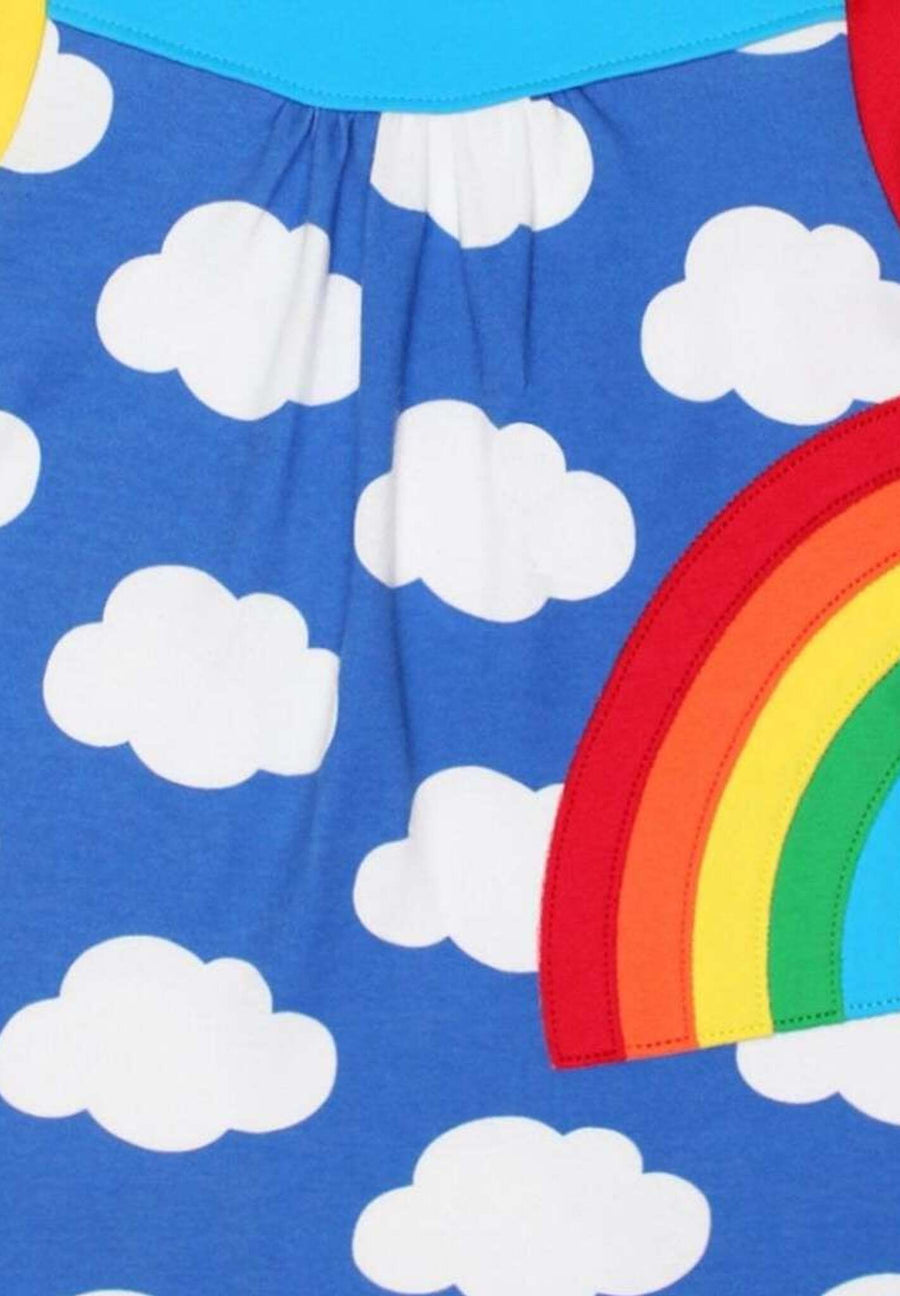 Bio Kleid mit Regenbogen-Applikation