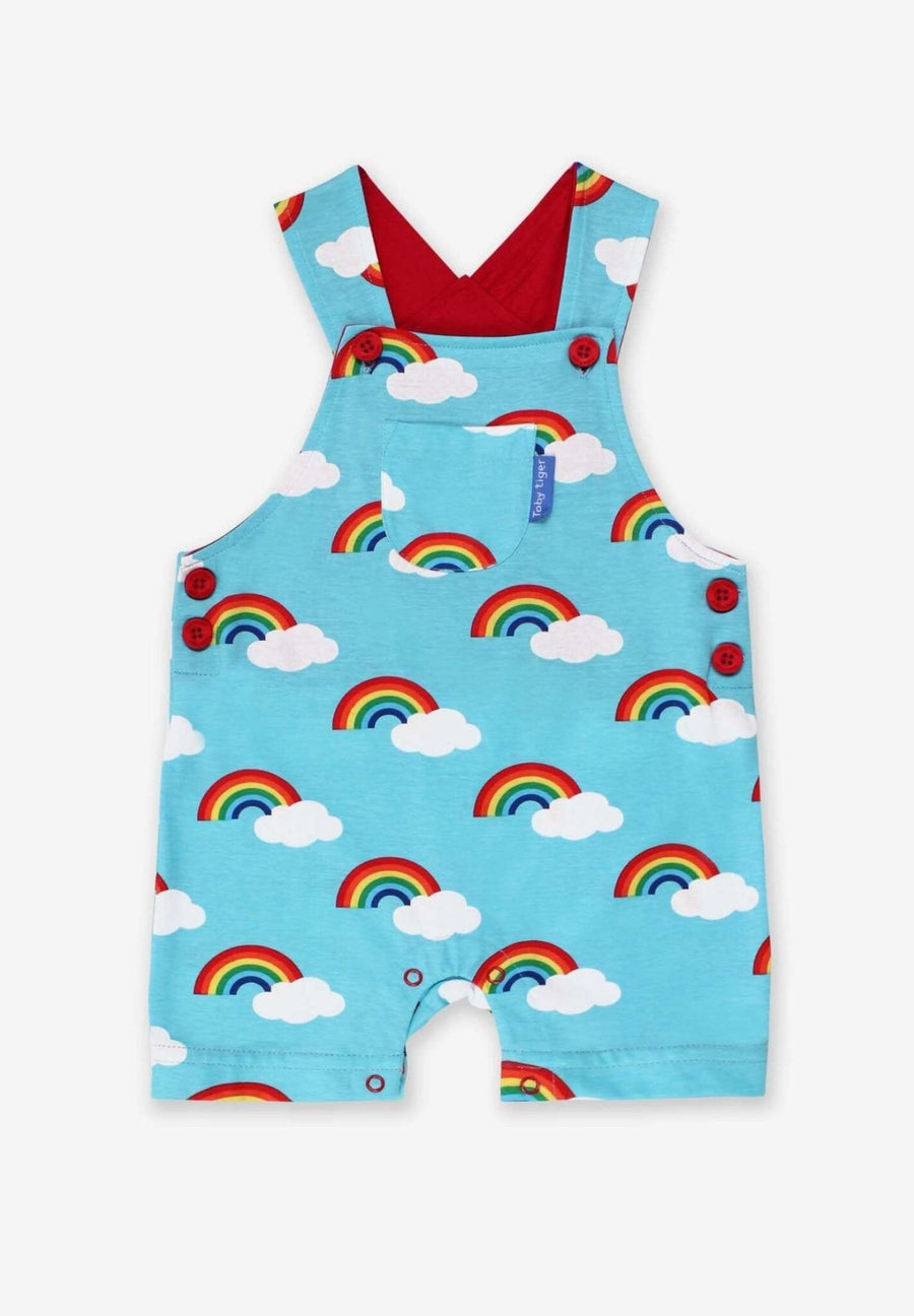 Sommer Latzhose aus Bio Baumwolle mit Regenbogen Print