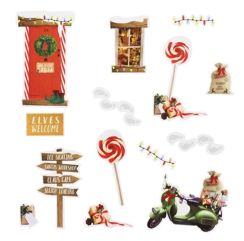 Pack of 14 Elf Wall Stickers