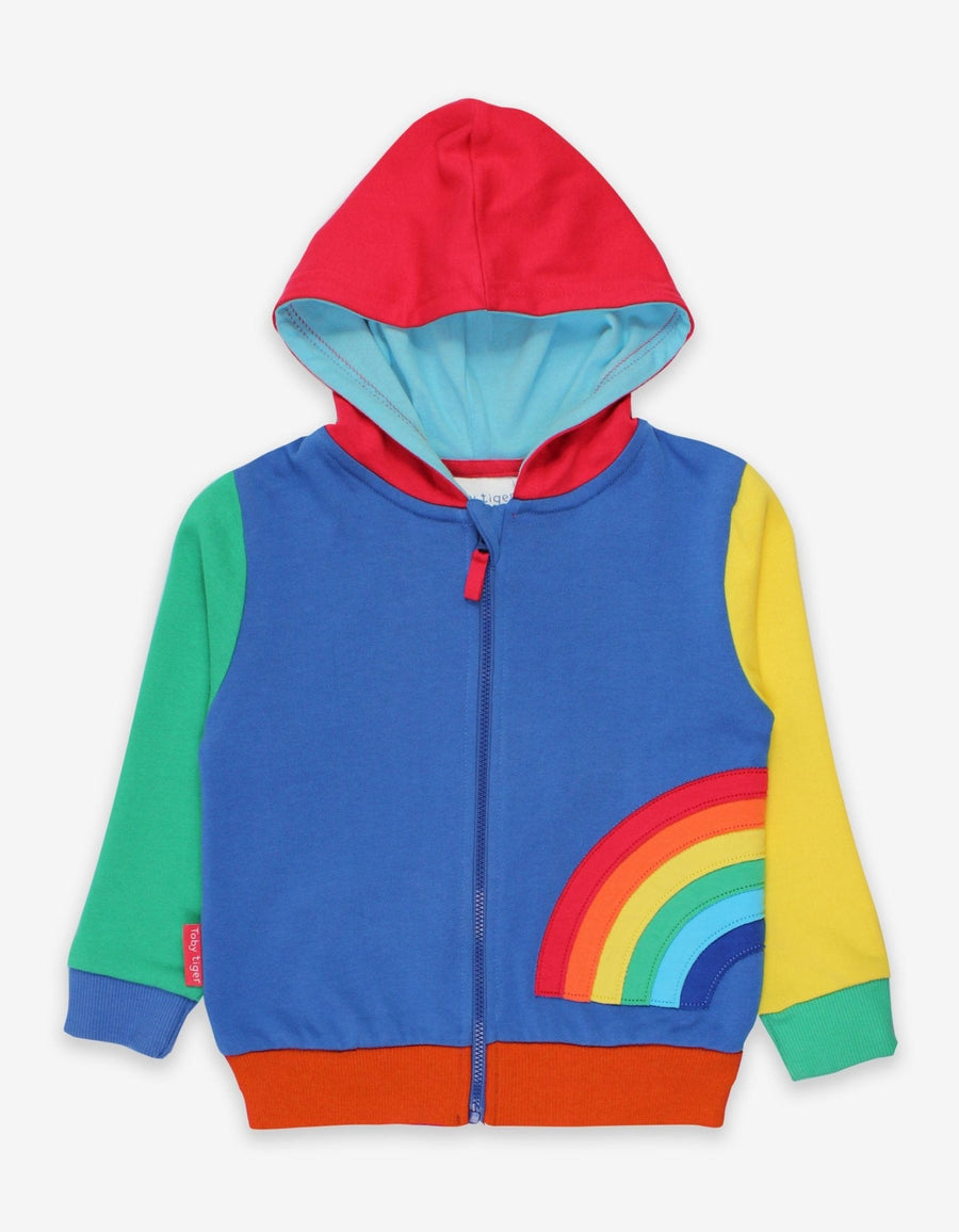 Bio Kapuzenpullover mit Regenbogen-Applikation