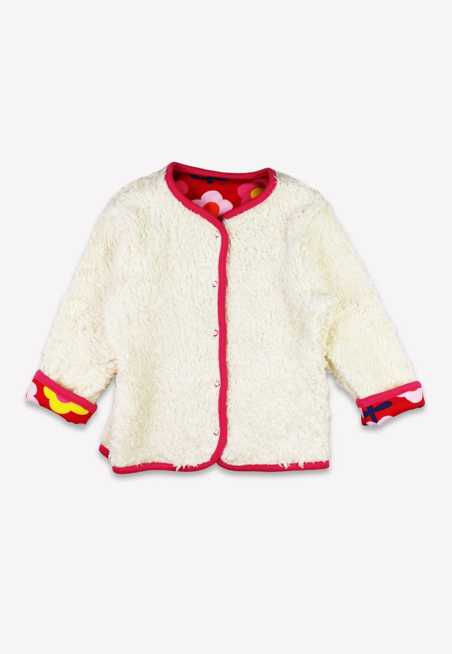 Bio-Baumwoll Kinder Jacke zum Wenden mit Retro Blumen-Druck