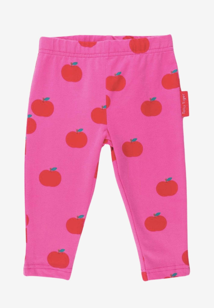 Bio Bauwoll-Leggings mit Apfel Print