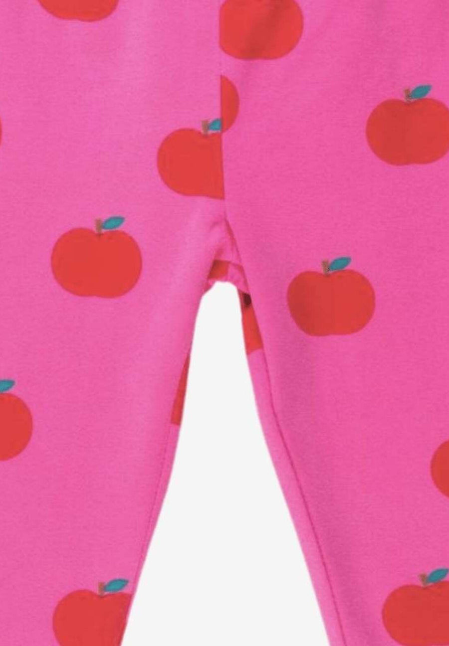 Bio Bauwoll-Leggings mit Apfel Print