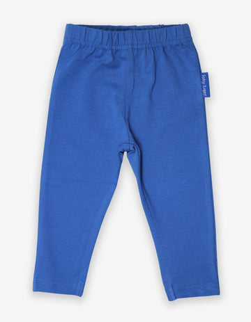 Blaue Basic-Leggings aus Bio-Baumwolle