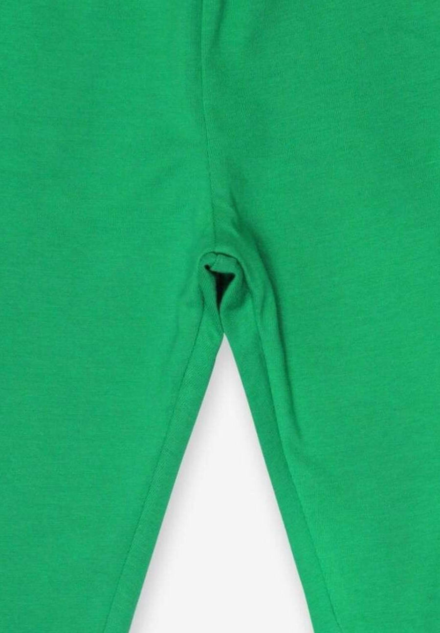 Grüne Basic-Leggings aus Bio-Baumwolle