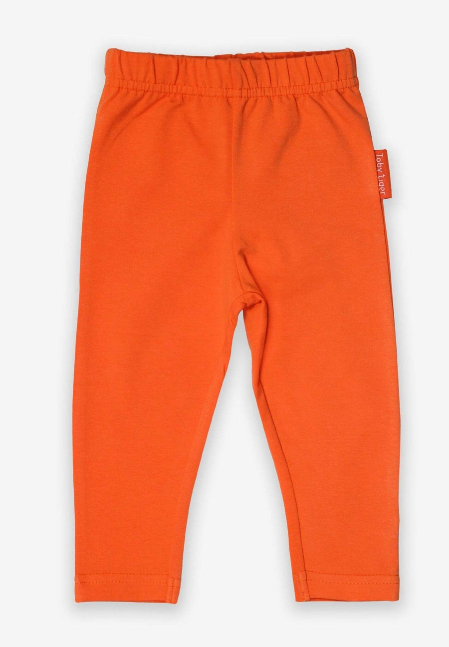 Orange Basic-Leggings aus Bio-Baumwolle