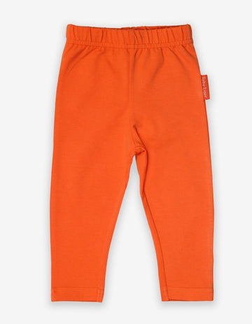 Orange Basic-Leggings aus Bio-Baumwolle