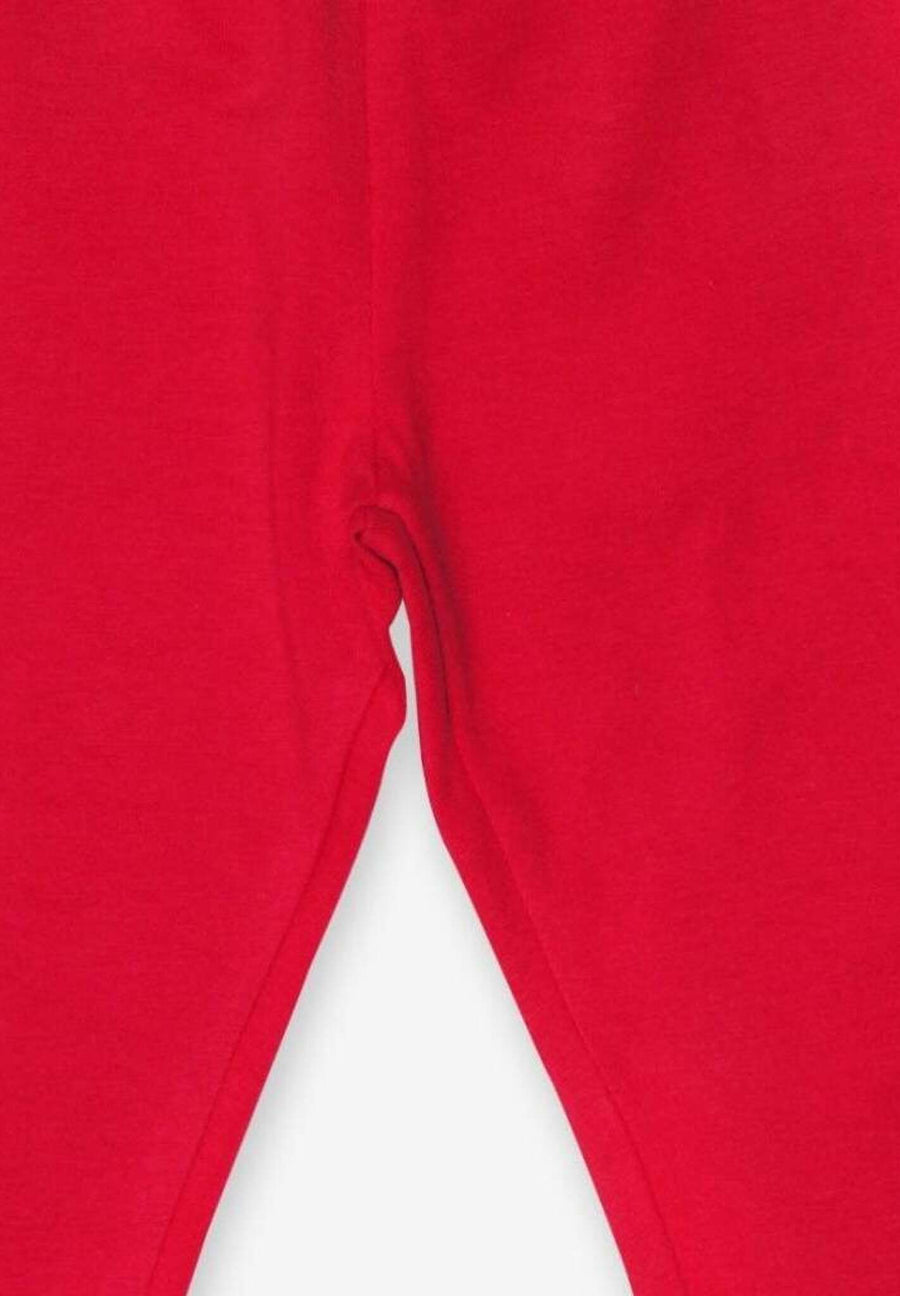 Rote Basic-Leggings aus Bio-Baumwolle