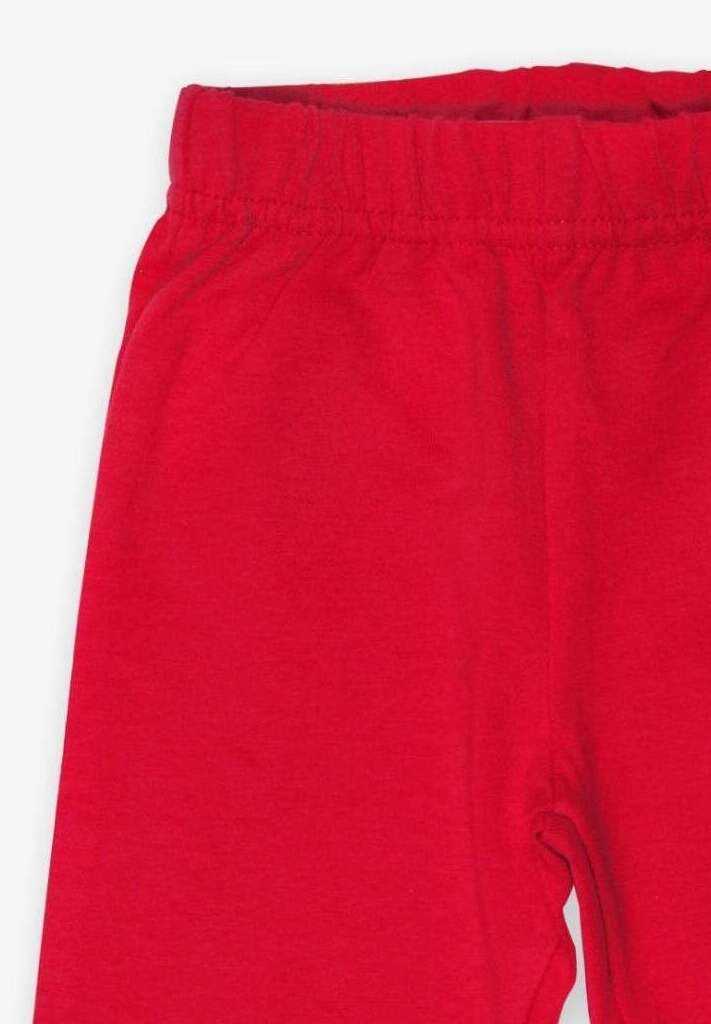 Rote Basic-Leggings aus Bio-Baumwolle