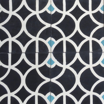 LOTUS Cement Tile - Black tile