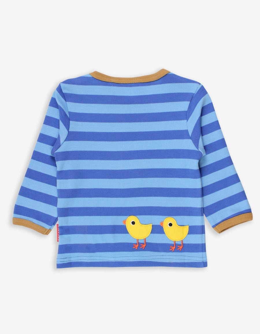 Langarmshirt mit Huhn-Applikation