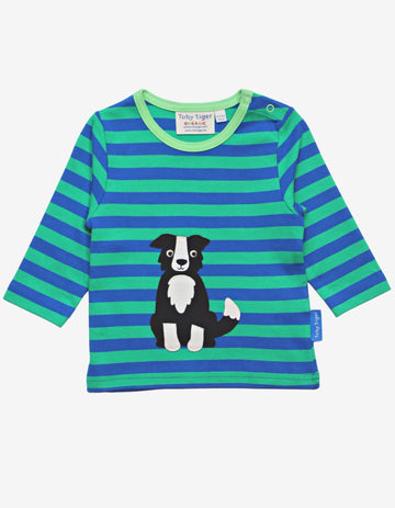 Bio Langarmshirt mit Hunde Applikationen