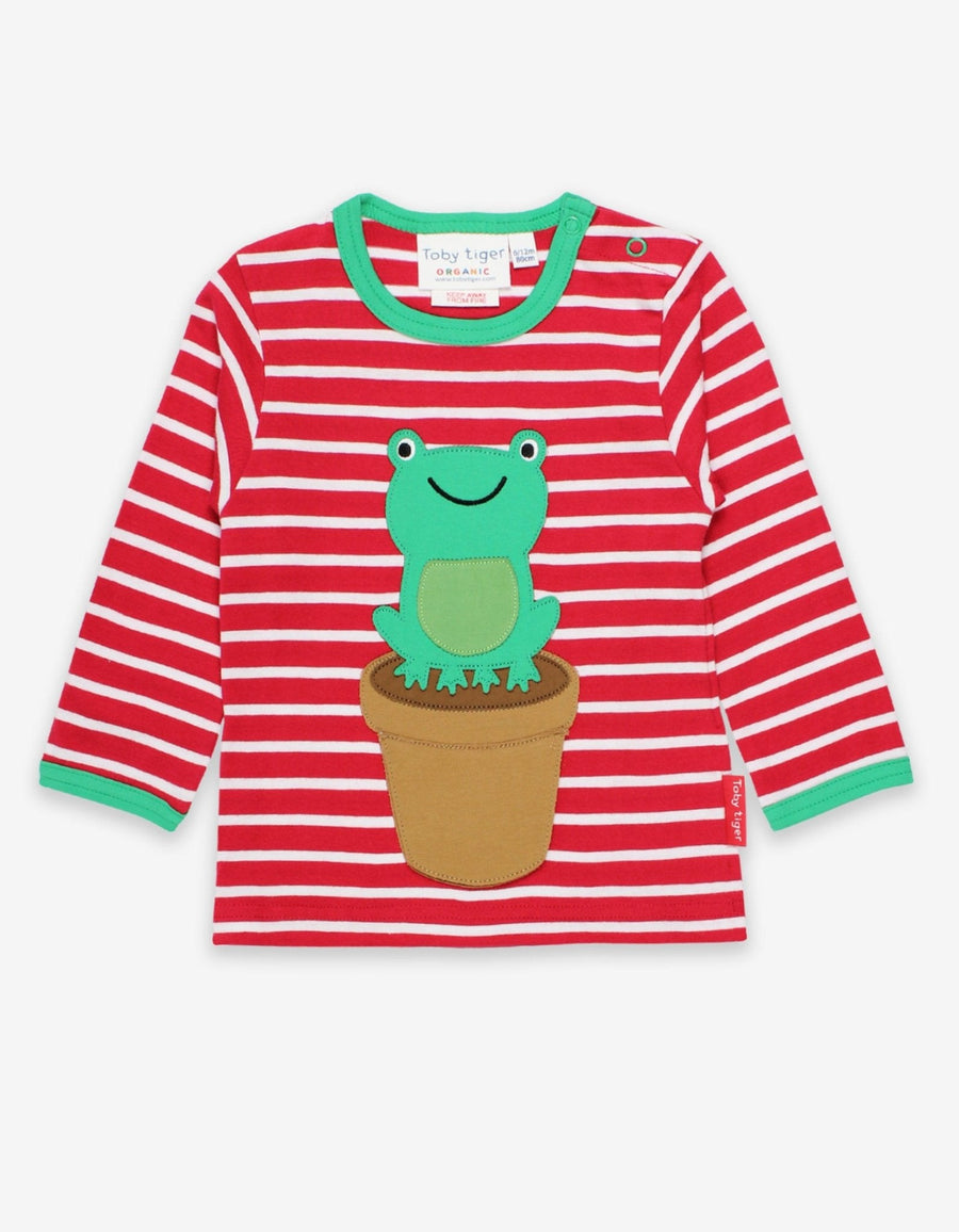 Langarmshirt Frosch-Applikation