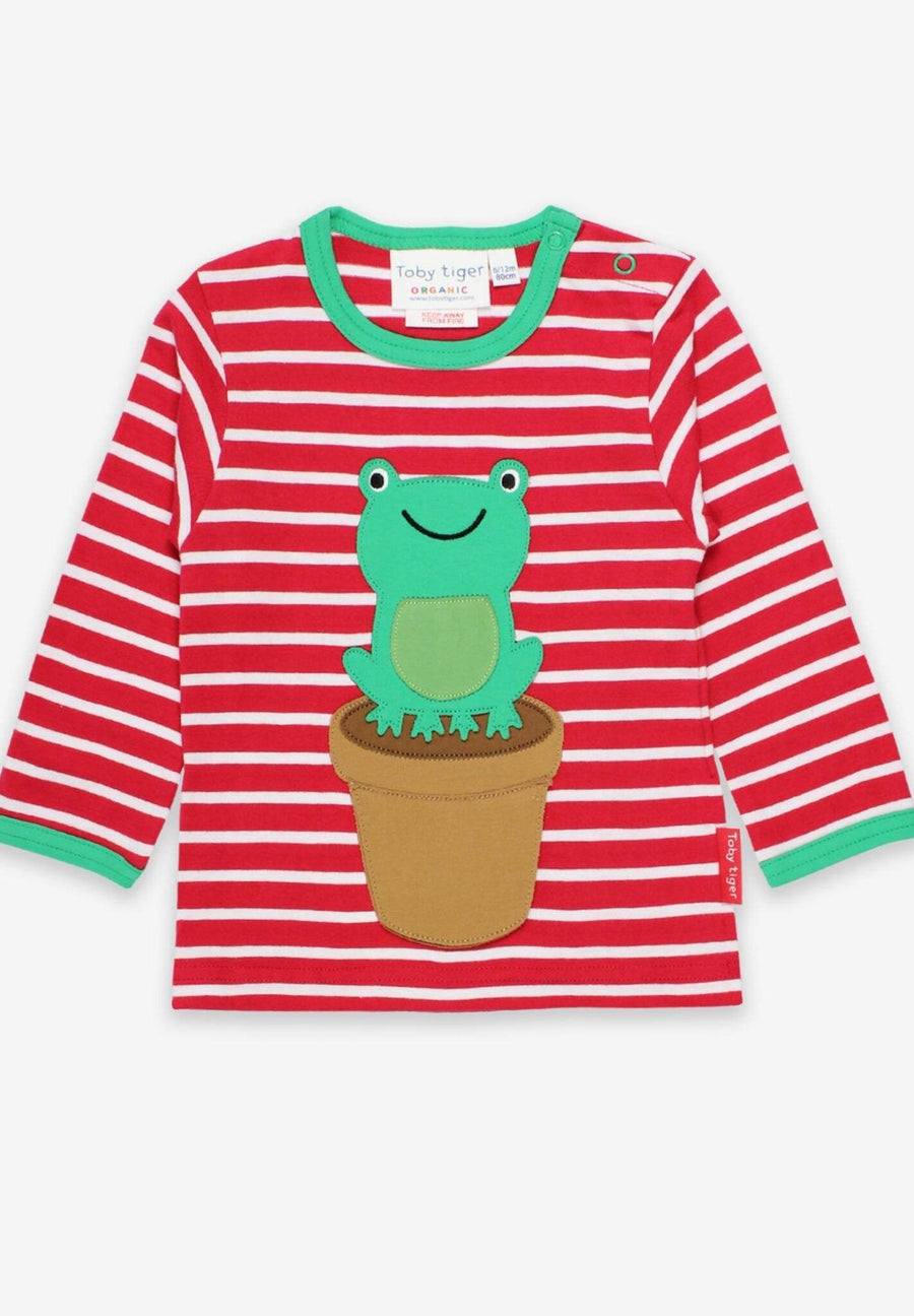 Langarmshirt Frosch-Applikation