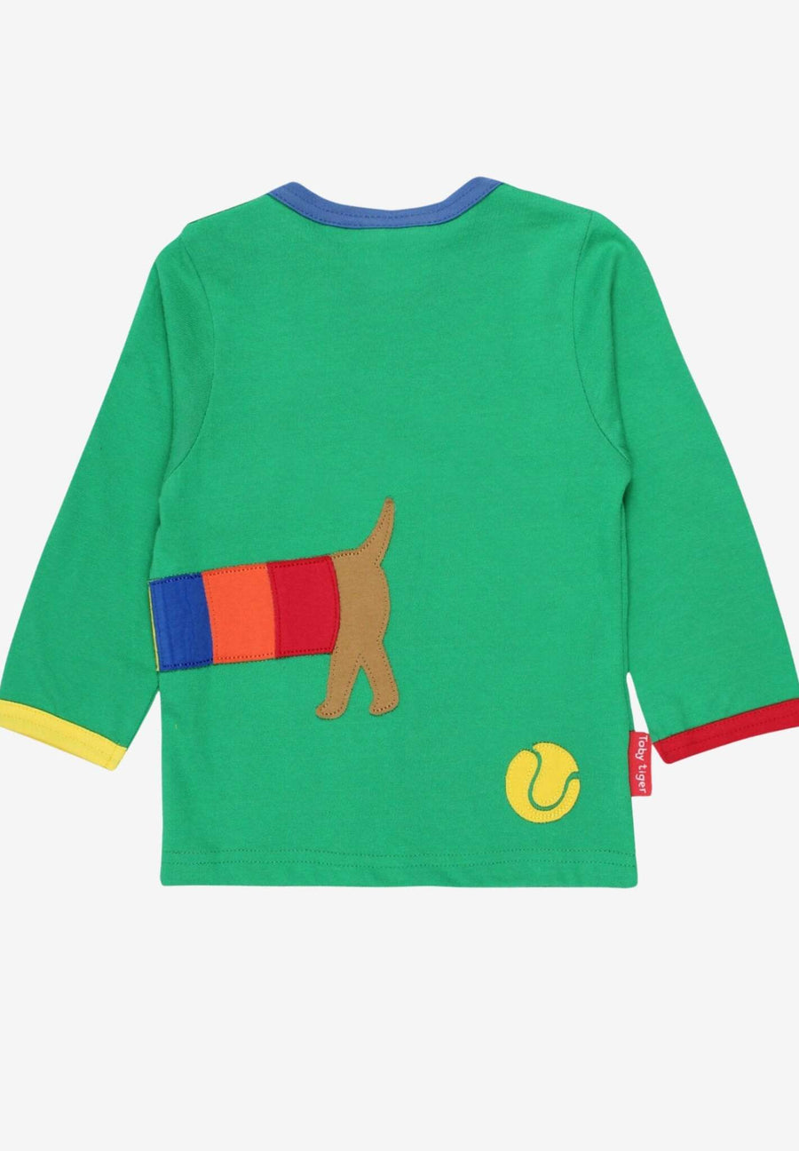 Langarmshirt mit Dachshund-Applikation