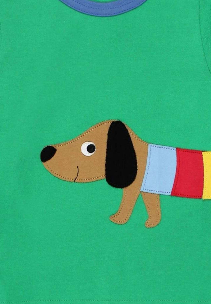 Langarmshirt mit Dachshund-Applikation