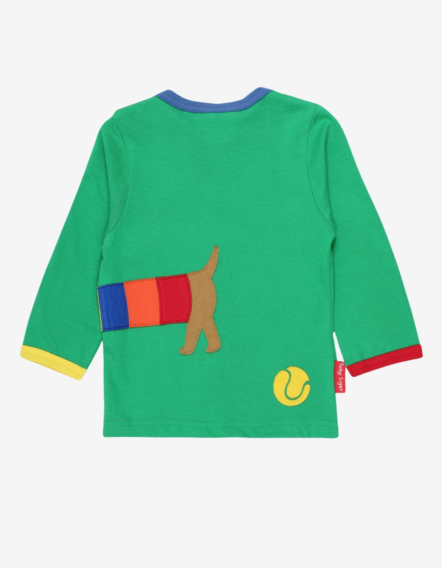 Langarmshirt mit Dachshund-Applikation