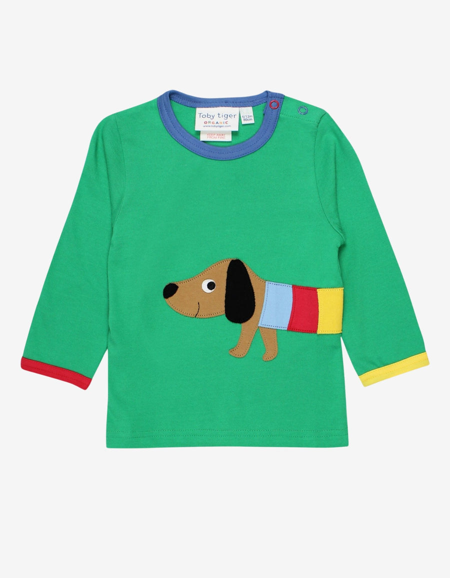 Langarmshirt mit Dachshund-Applikation