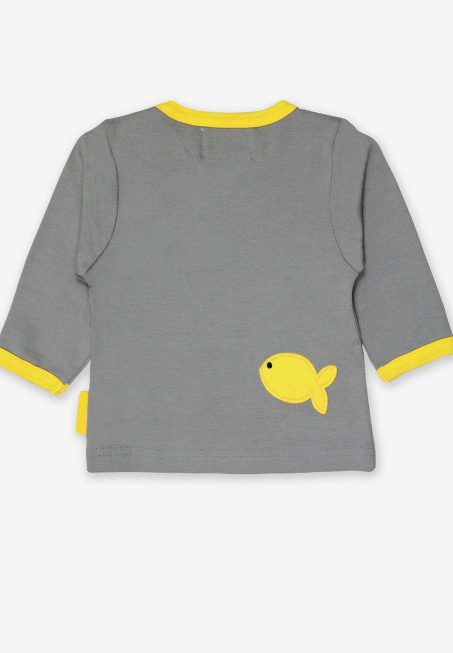 Langarmshirt aus Bio Baumwolle mit Pinguin Applikation