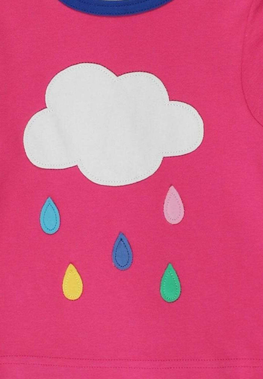 Langarmshirt mit Wolken Applikation aus Bio Baumwolle