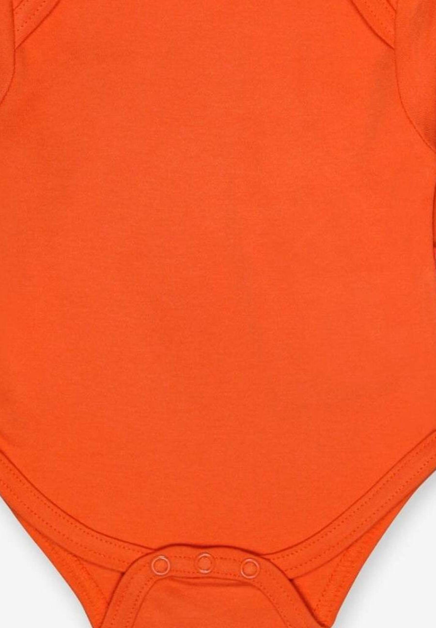 Baby Body mit Schlupfausschnitt in Orange aus Bio Baumwolle