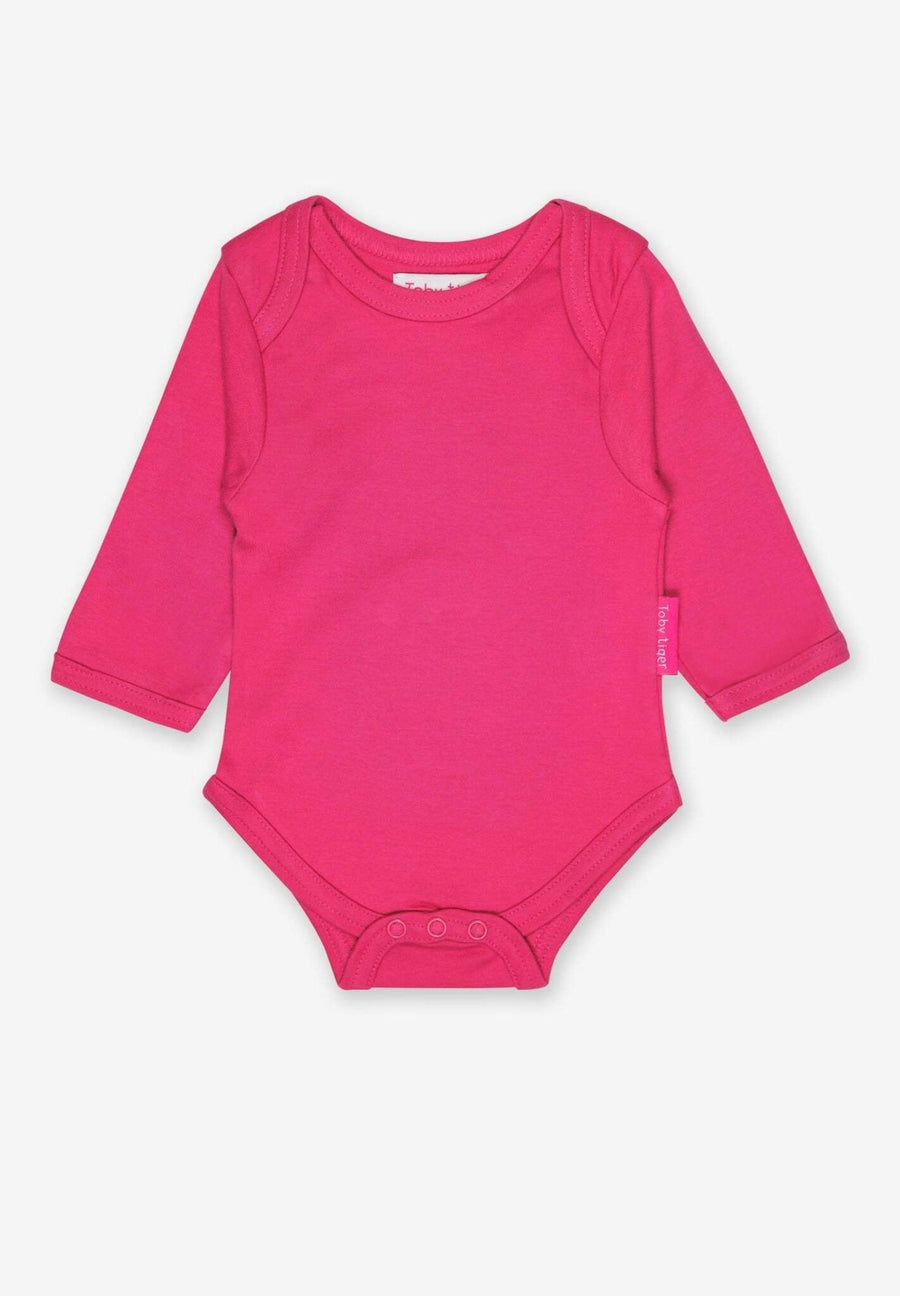 Baby Body mit Schlupfausschnitt in Pink aus Bio Baumwolle