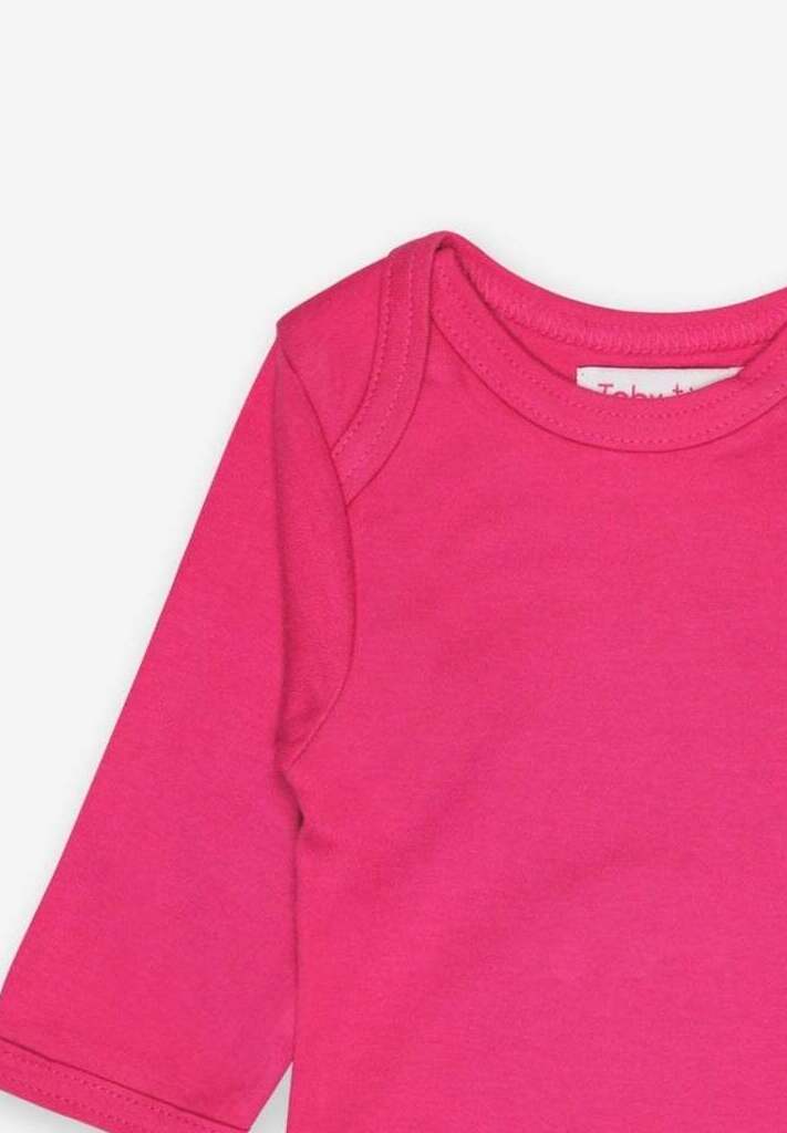 Baby Body mit Schlupfausschnitt in Pink aus Bio Baumwolle