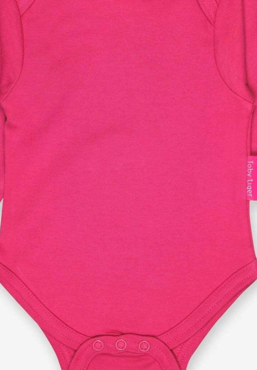 Baby Body mit Schlupfausschnitt in Pink aus Bio Baumwolle