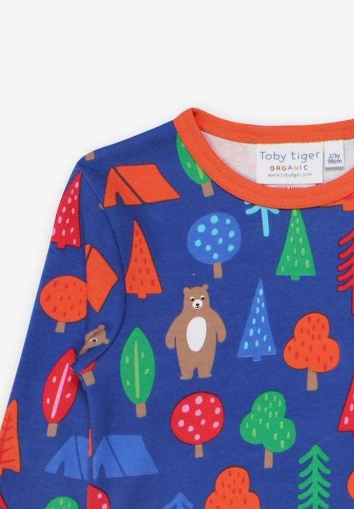 Langarmshirt aus Bio Baumwolle mit Bären Print