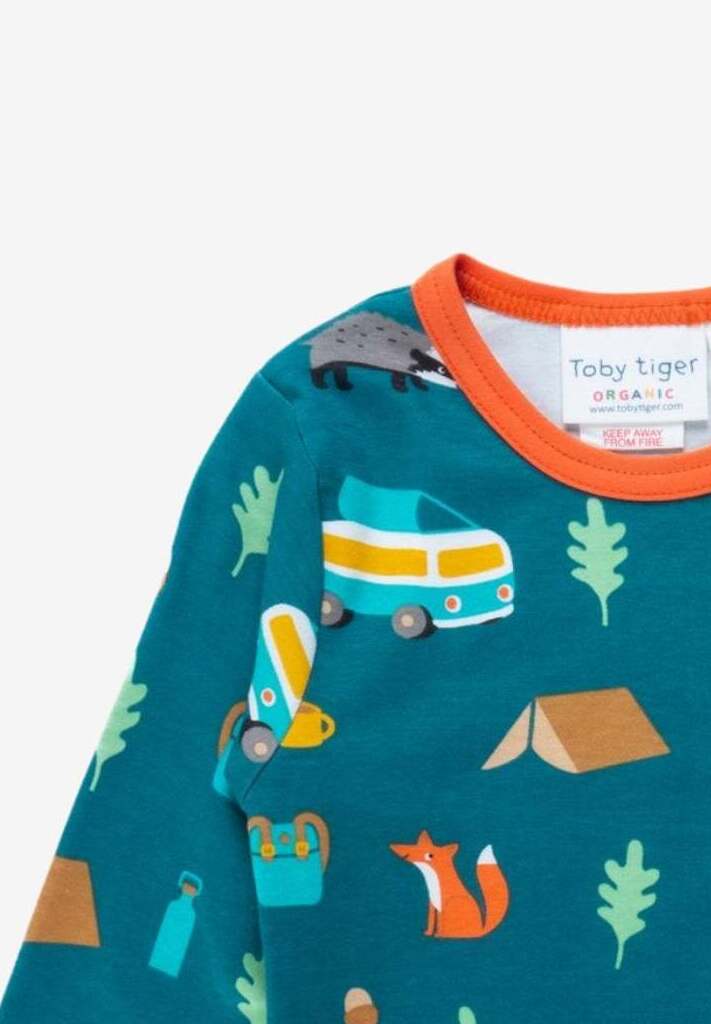 Bio Langarmshirt mit Wohnmobil Print