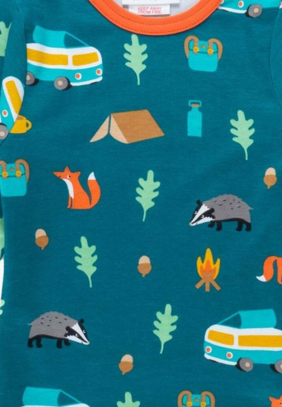 Bio Langarmshirt mit Wohnmobil Print