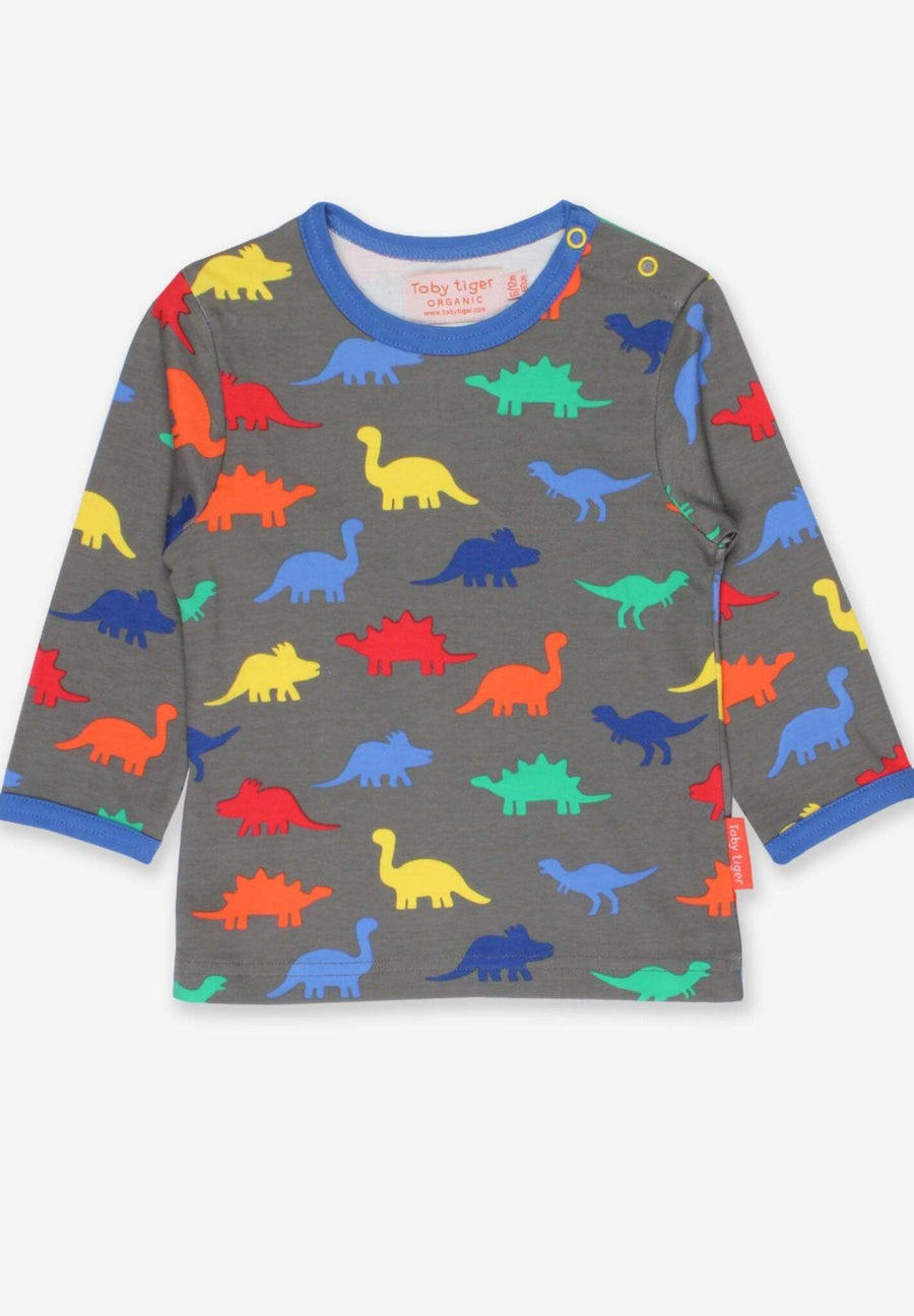 Langarmshirt aus Bio Baumwolle mit Dino Print