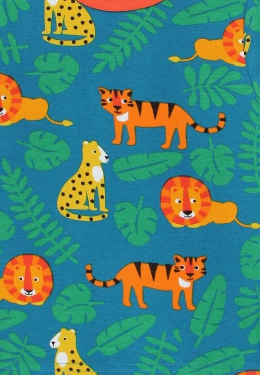 Langarmshirt mit Raubkatzen Print aus Bio Baumwolle