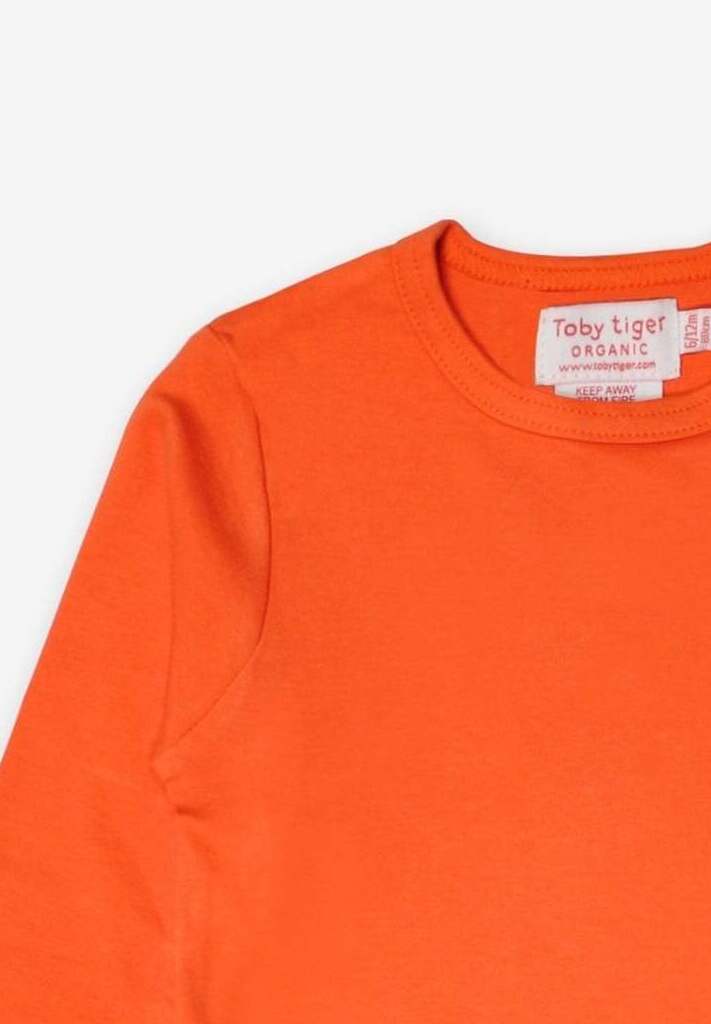 Langarmshirt aus Bio Baumwolle, orange unifarben