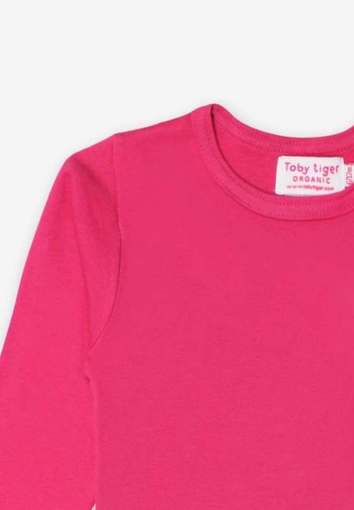 Langarmshirt aus Bio Baumwolle, pink unifarben