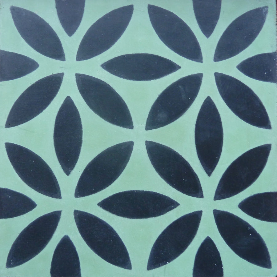 OASIS Cement Tile - yellow / blue tile