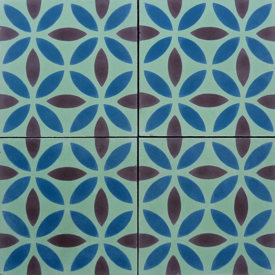 OASIS Cement Tile - yellow / blue tile