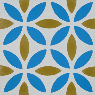 OASIS Cement Tile - yellow / blue tile