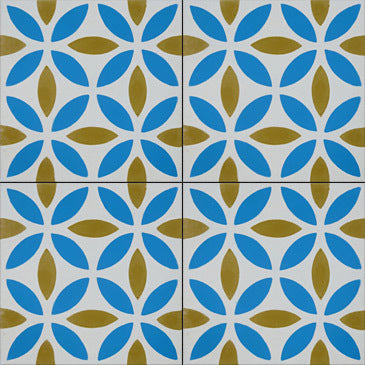 OASIS Cement Tile - yellow / blue tile