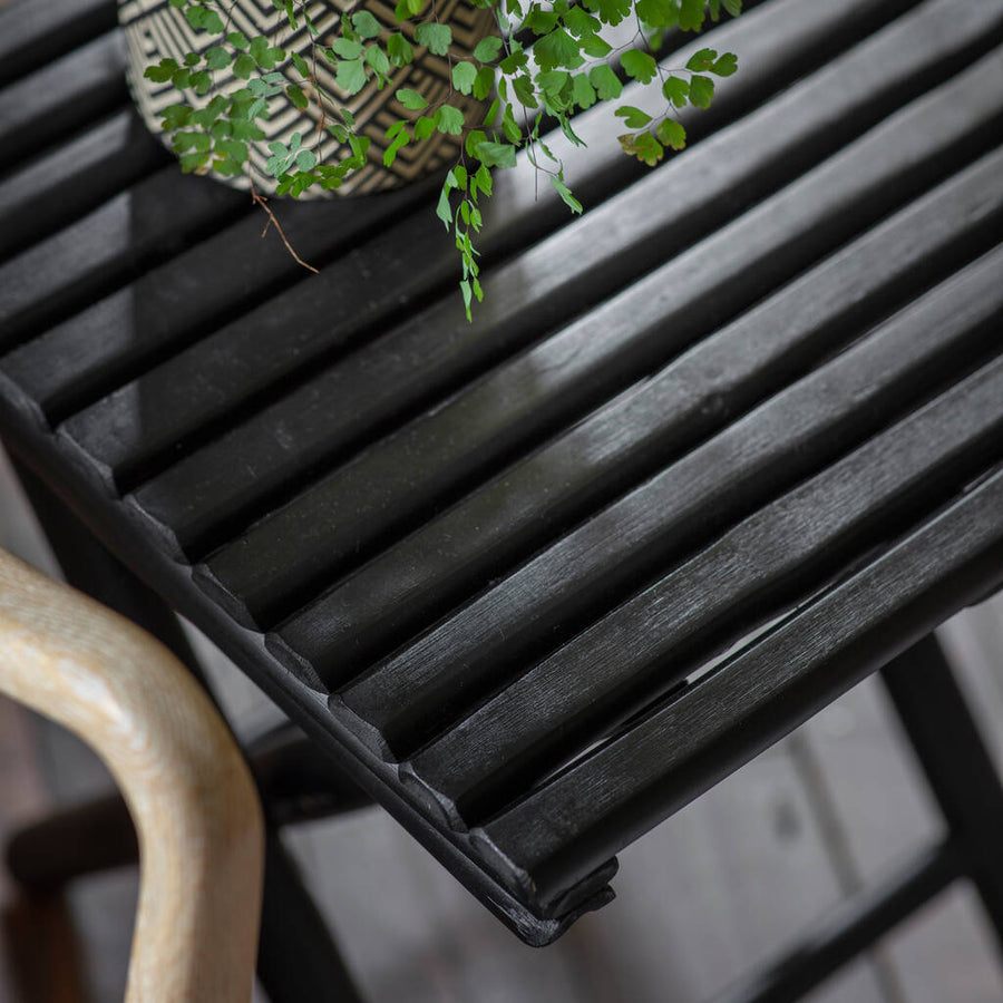 Mandisa Bamboo Side Table- Black