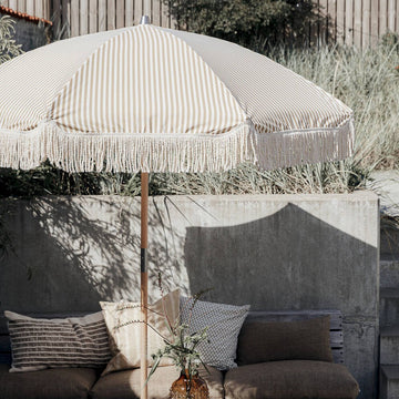 Sand Pinstripe Parasol