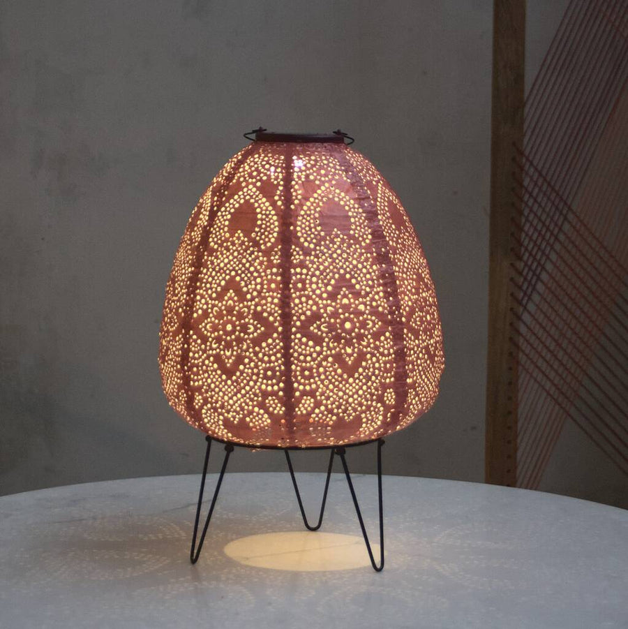 Moroccan Solar Lantern - Magenta Dome