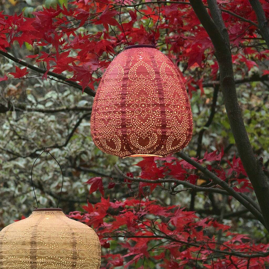 Moroccan Solar Lantern - Magenta Dome