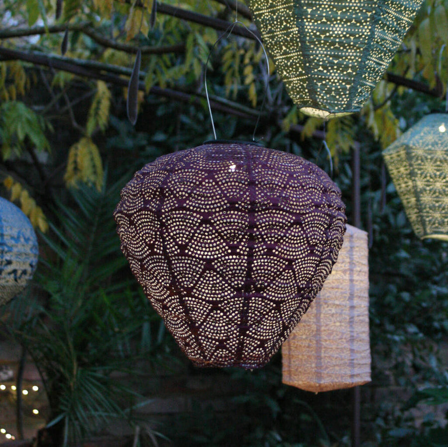 Moroccan Solar Lantern - Purple Balloon