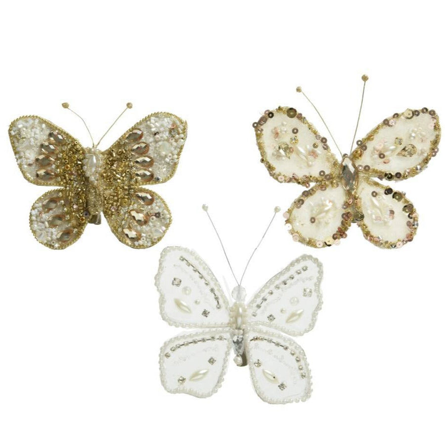 Sequin Butterfly  Clip On Decoration