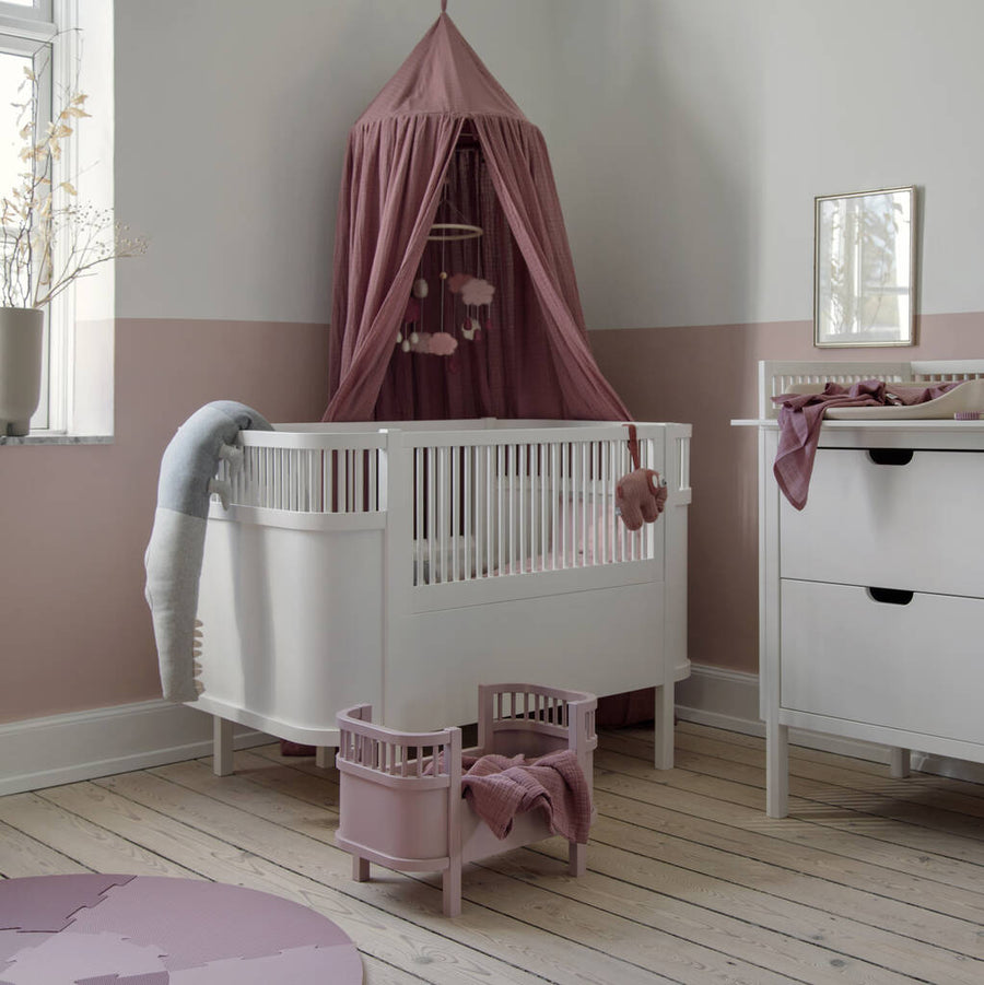 White Baby & Junior Cot Bed by Sebra